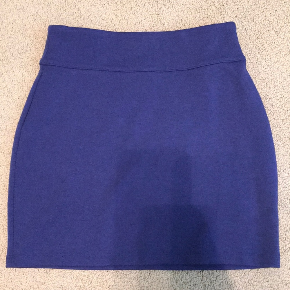 Blue pencil skirt